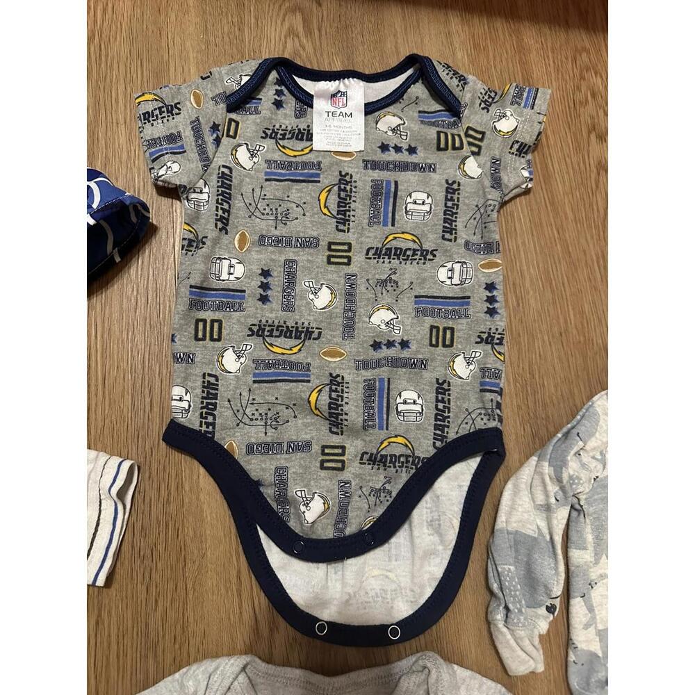 Lot Of Baby Boy Clothes 3-6 Months Grey/Blue Clothes Chargers Cherokee Duck.duck - Picture 3 of 5